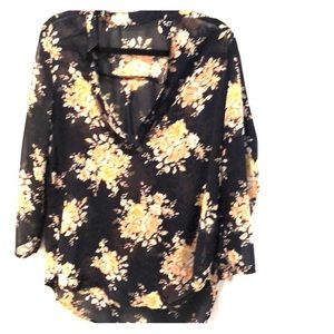 Sheer flowery blouse
